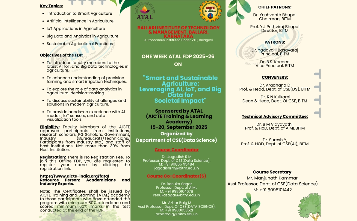 Smart & Sustainable Agriculture: Leveraging AI, IoT, and Big Data for Societal Impact